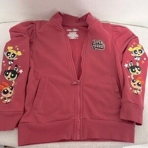 365 Kids from Garanimals + Powerpuff Girls Full Zip Jacket with Pockets Size 7
